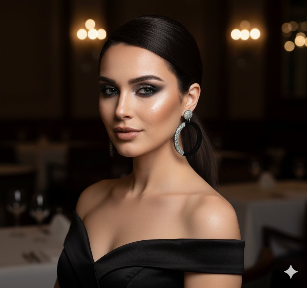 2025/10/1000377613.jpg bold black & silver glitter overlap circle earrings